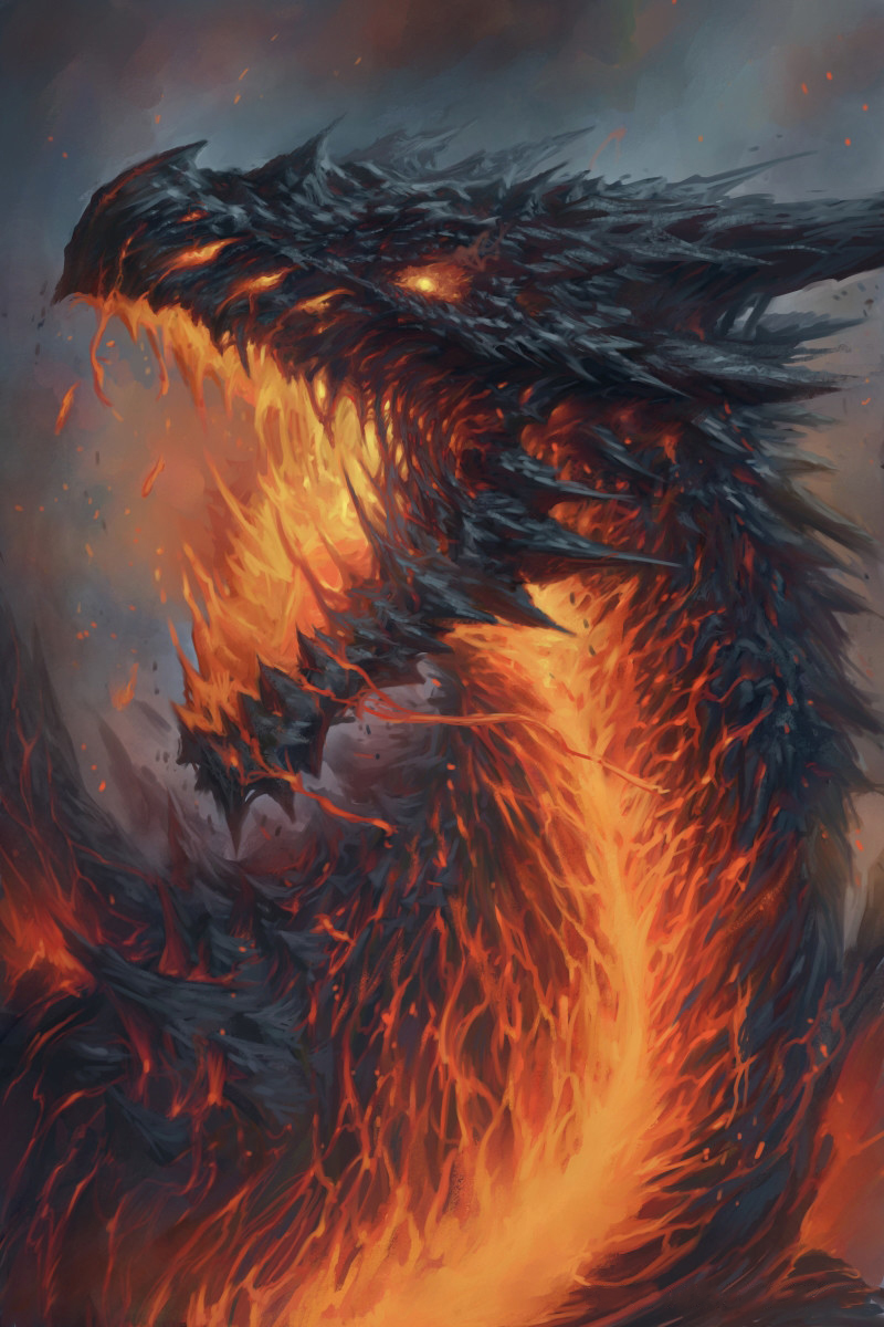 Дракон темного пламени. Огненный дракон драгон. Дракон Огняник. Аркат дракон огня арт. Страшный дракон.