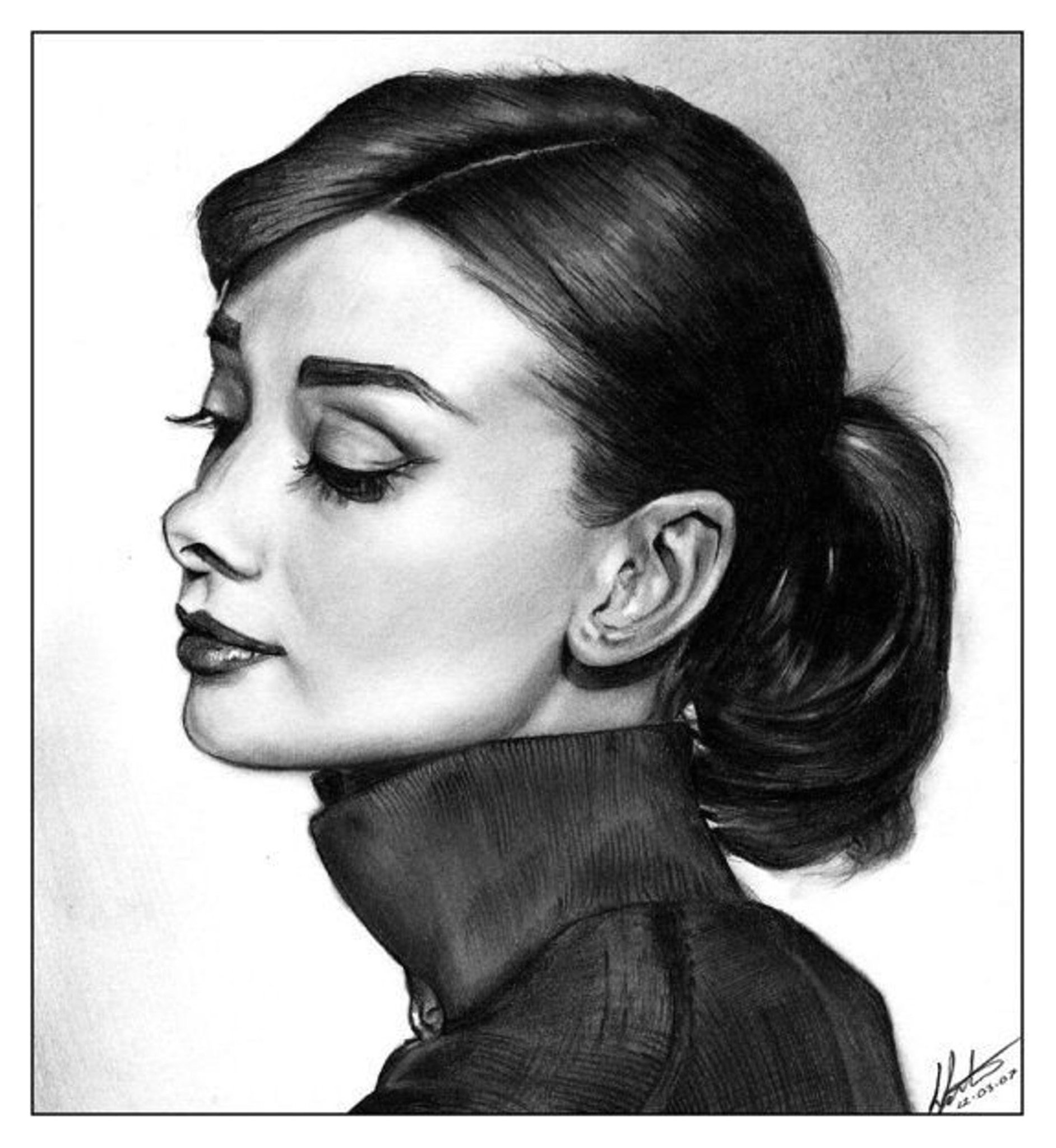Одри Хепберн рисунок
