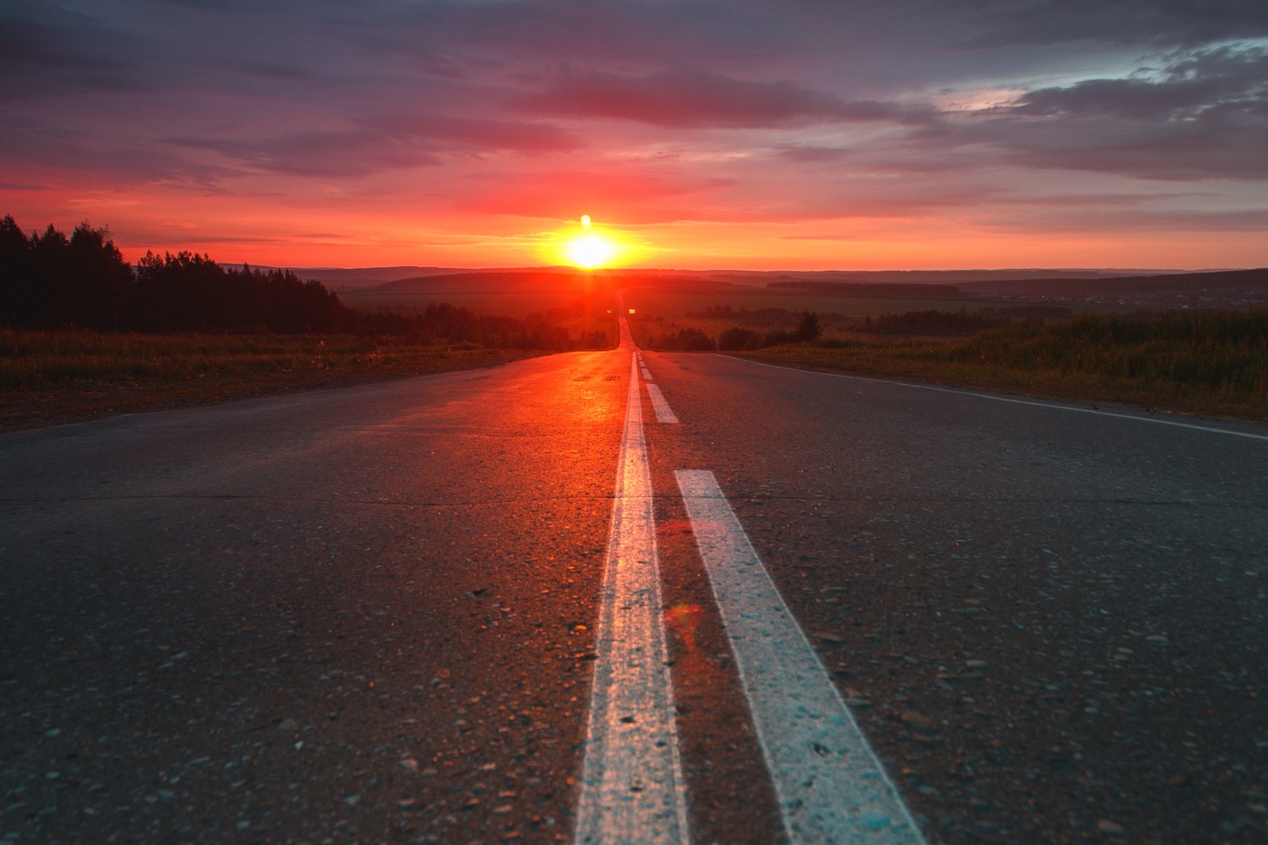 Дорога в закат (51 фото) - красивые фото