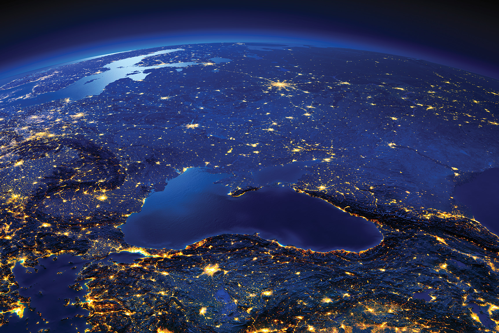 Ночи евразии. Космический снимок Каспийского моря. Черное море снимок из космоса. Черное море со спутника. Черное море снимок со спутника.