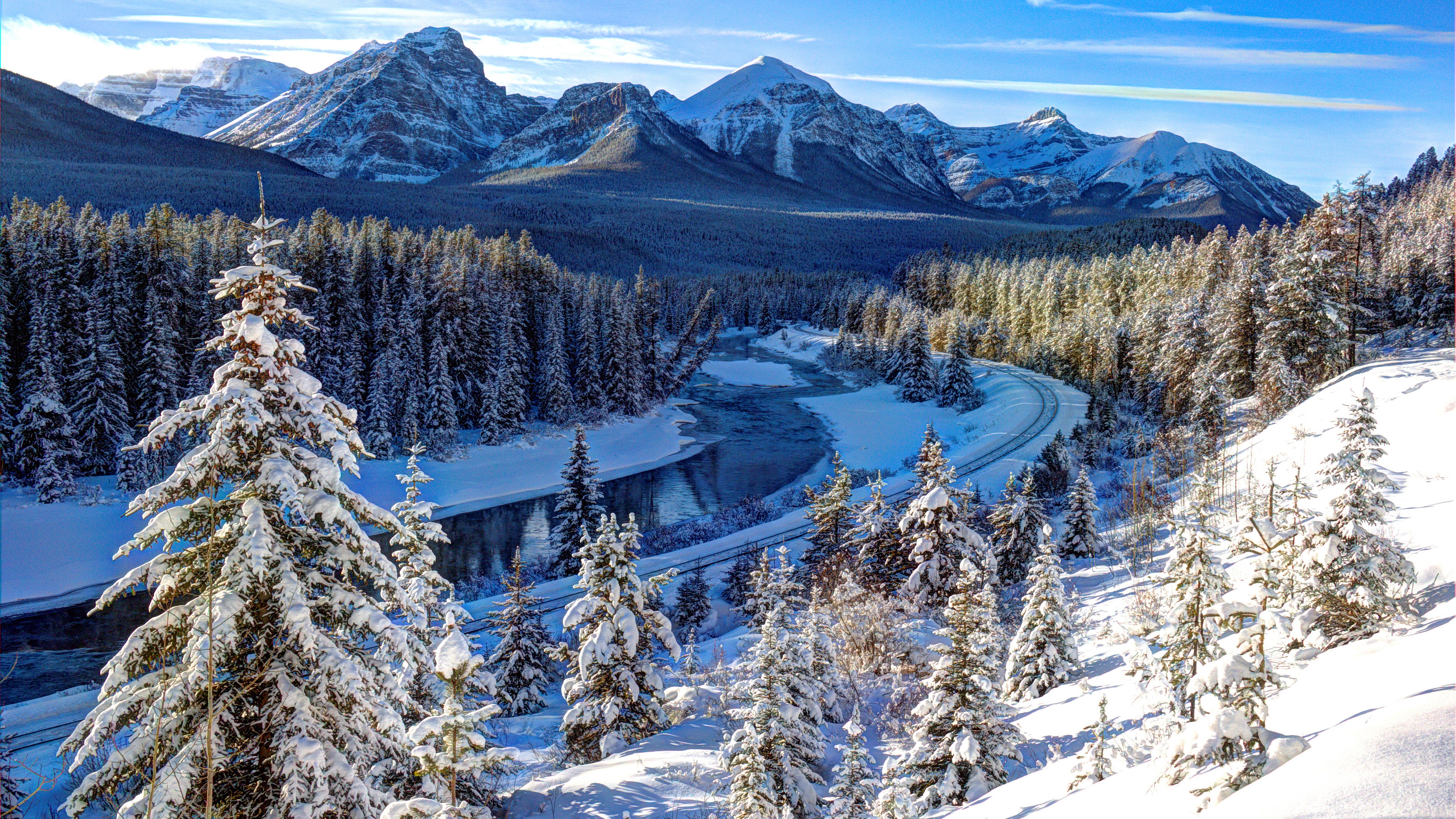 Картинки зима красивые. Национальный парк Банф, Канада. Национальный парк Банфф, Канада зима. Горы зима. Снежный пейзаж.