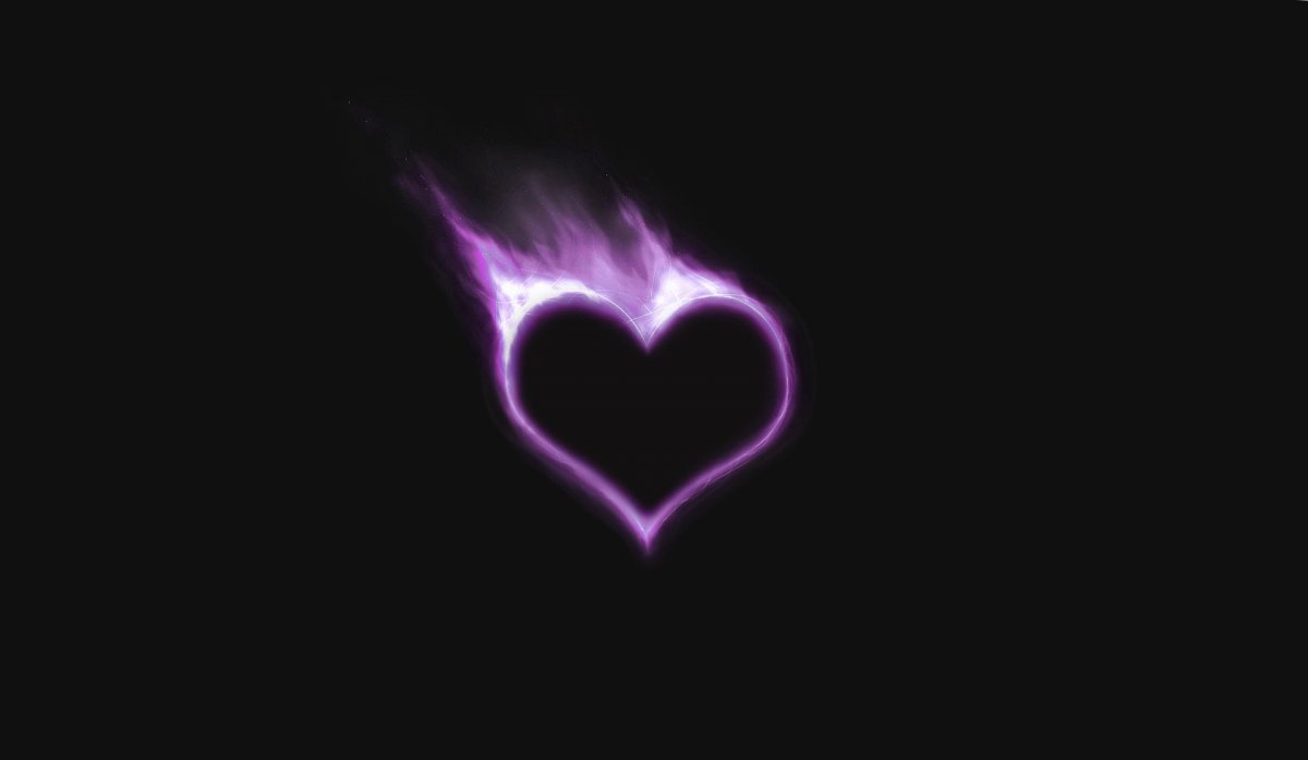 Черно-фиолетовое сердце