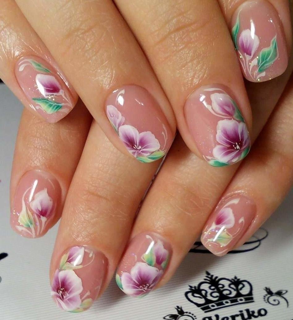 Весенний дизайн ногтей новинки просто и красиво. Цветы на ногтях. Ногти с цветочками. Френч с цветочками. Весенний френч.