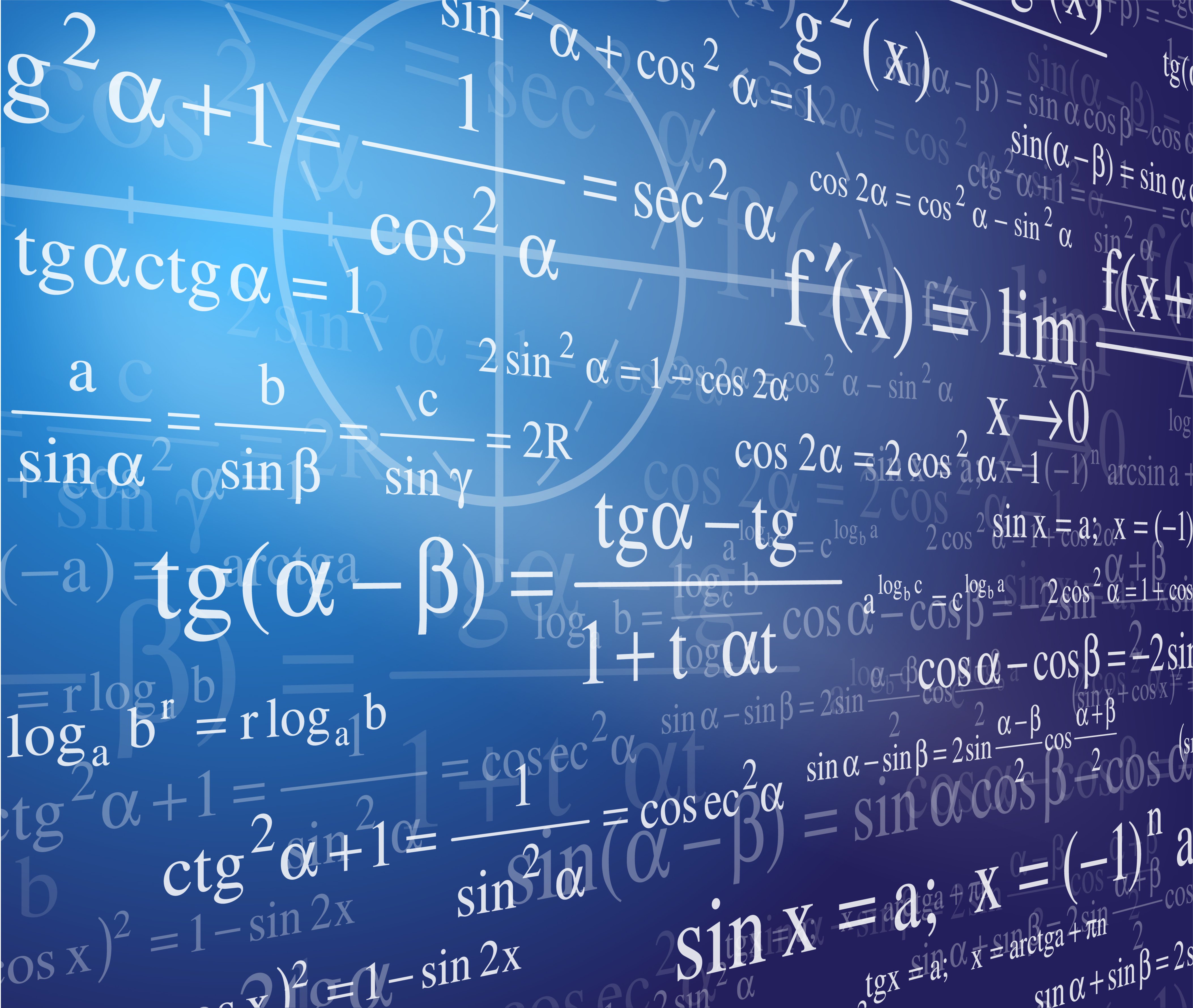 Математические формулы фон