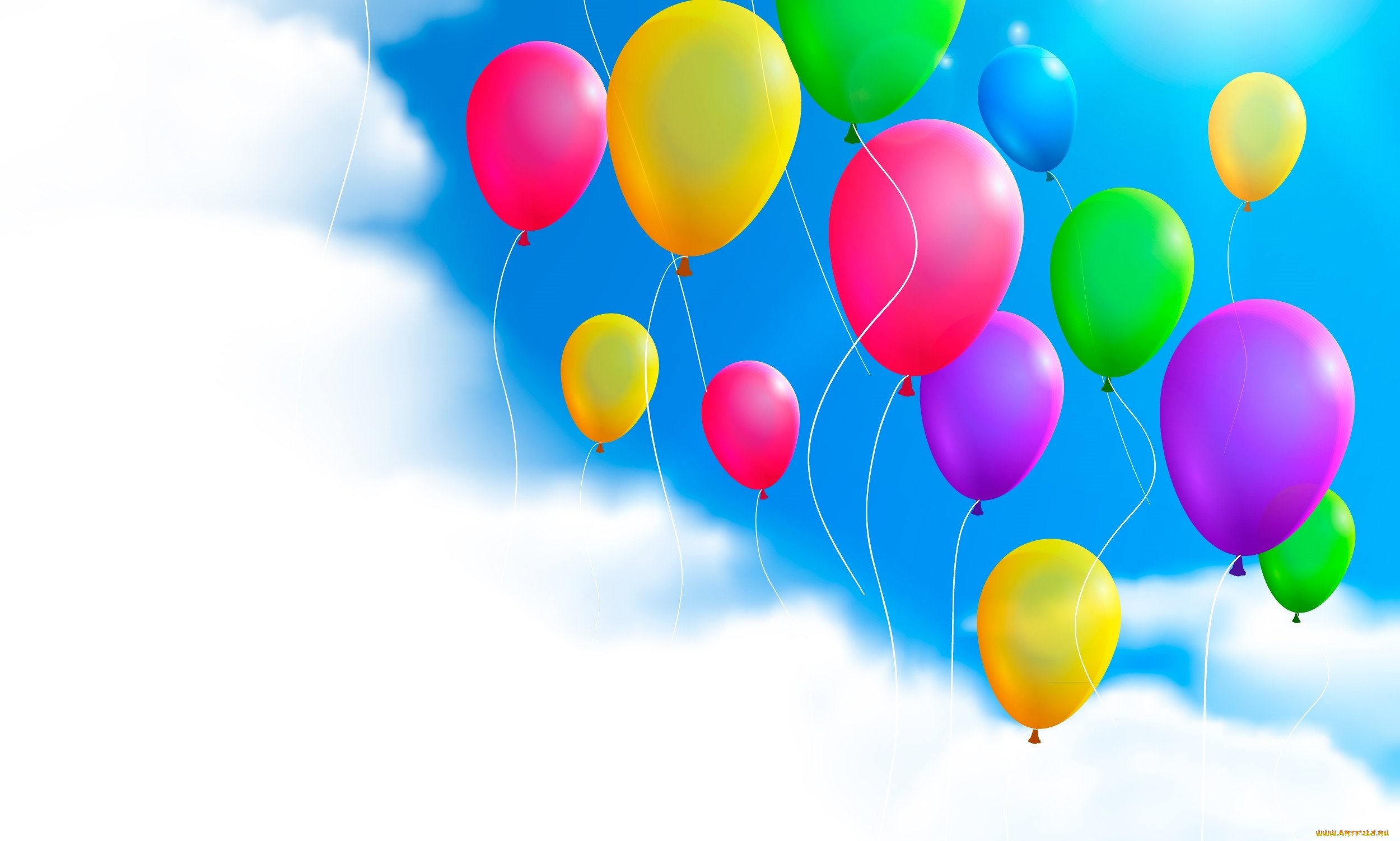 Воздушные шары фон - красивые фото