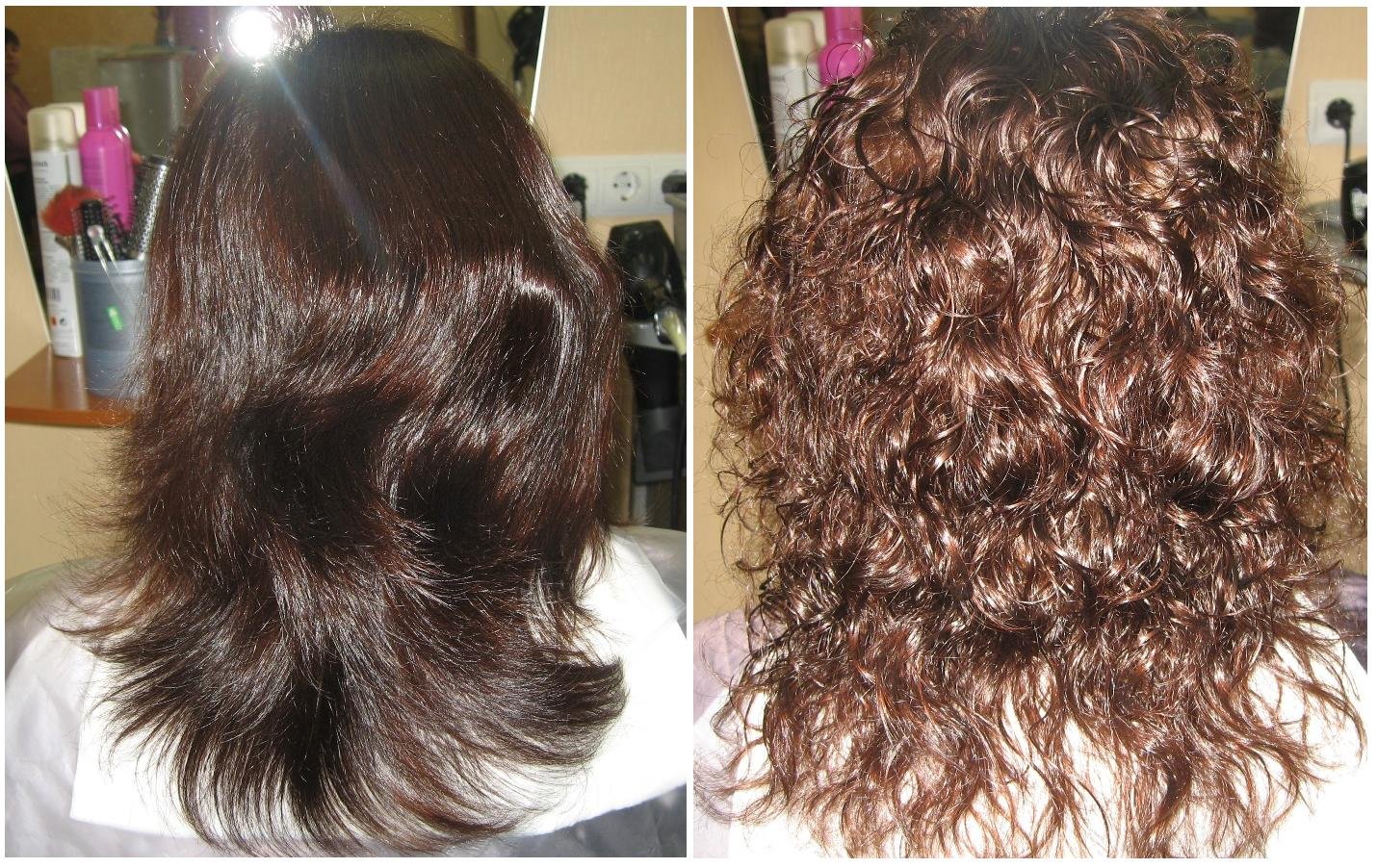Биозавивка волос фото до и после на средние волосы фото