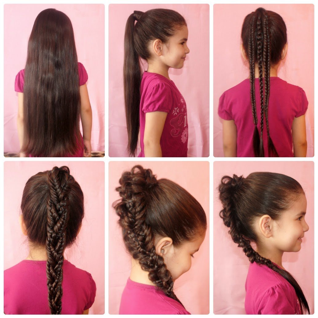 Легкая прическа на длинные волосы для девочки
