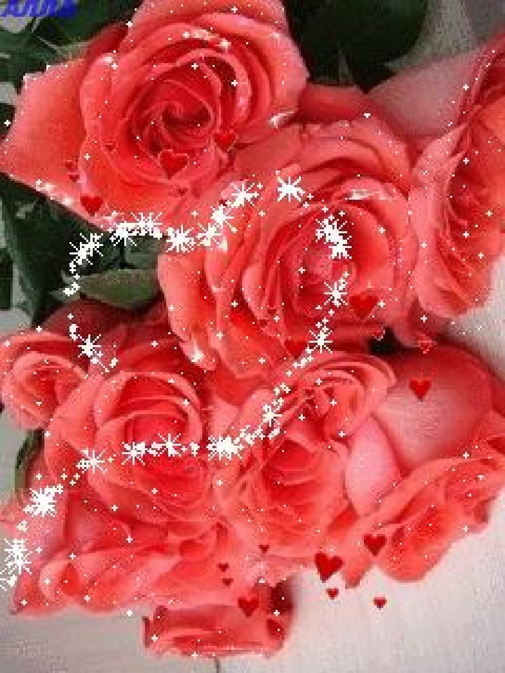 Шикарные розы с блестками