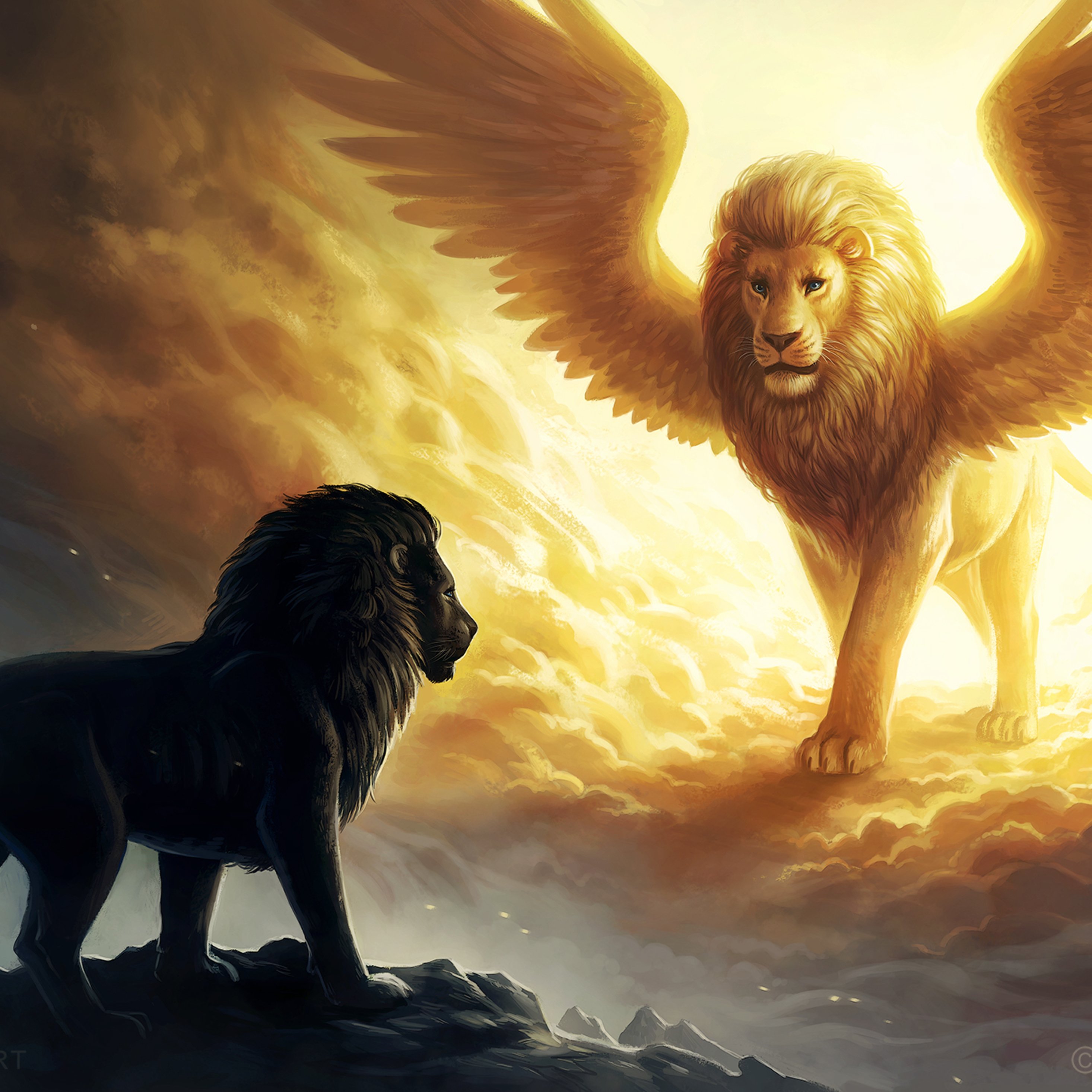 Мифологическое существо крылатый Лев