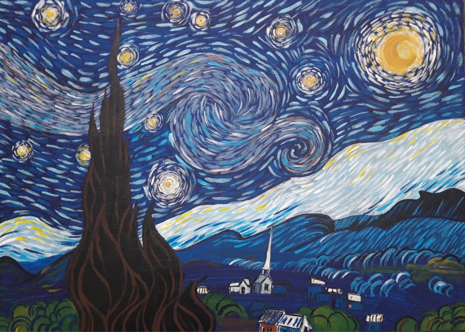 Картина звездная ночь ван. «Звёздная ночь» Ван Гог. Картина Ван Гога Звездная ночь. Винсент Ван Гог картины Звездная ночь. Звездная ночь Ван Гог 4к.