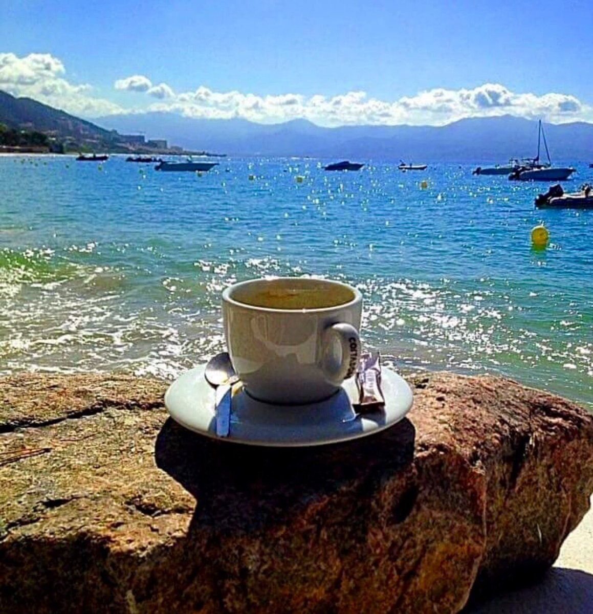 Чашка Кофе Фото Море