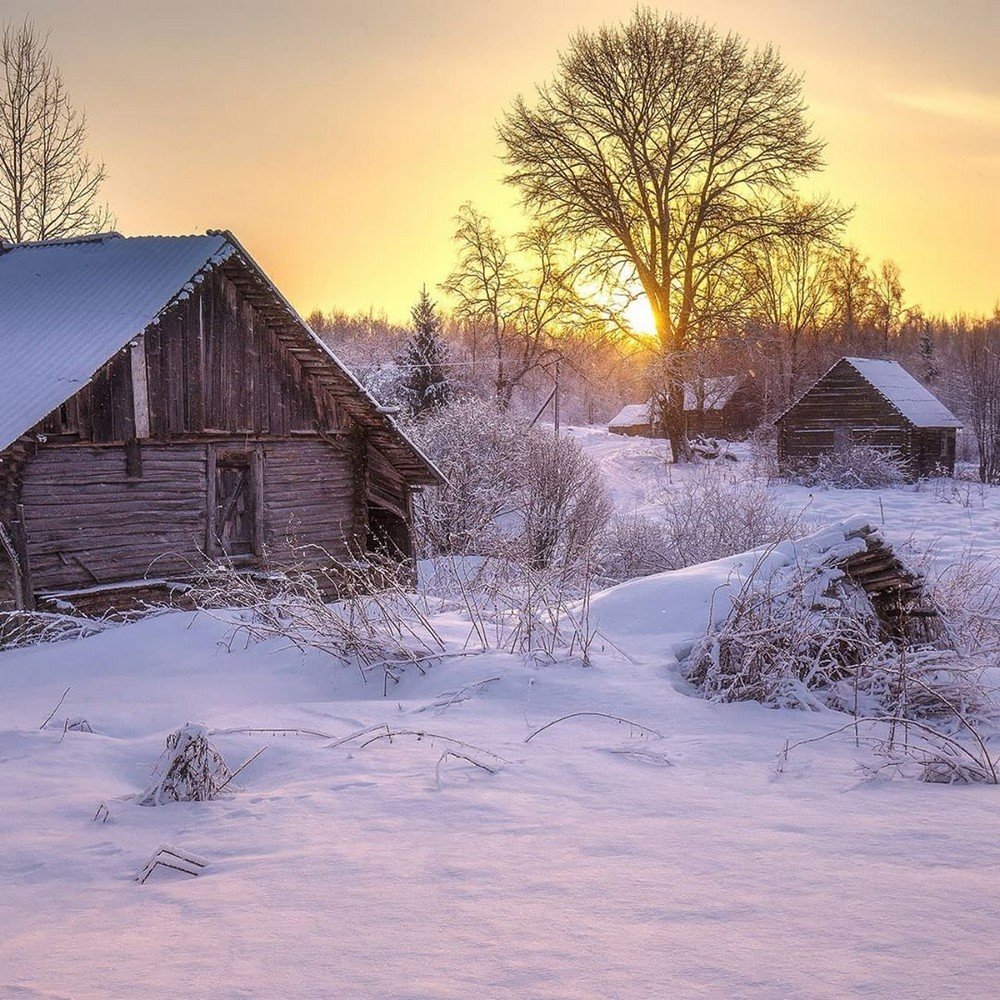 Валдайская деревня зимой