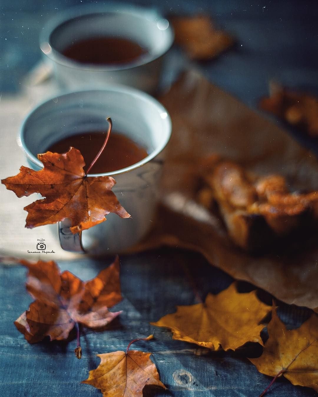 Осенние Фото С Кофе И Листьями