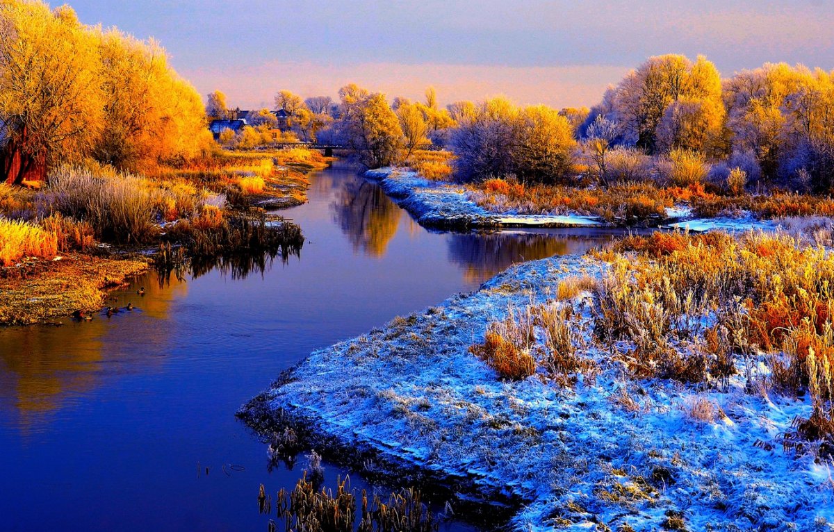 Осенне зимний пейзаж