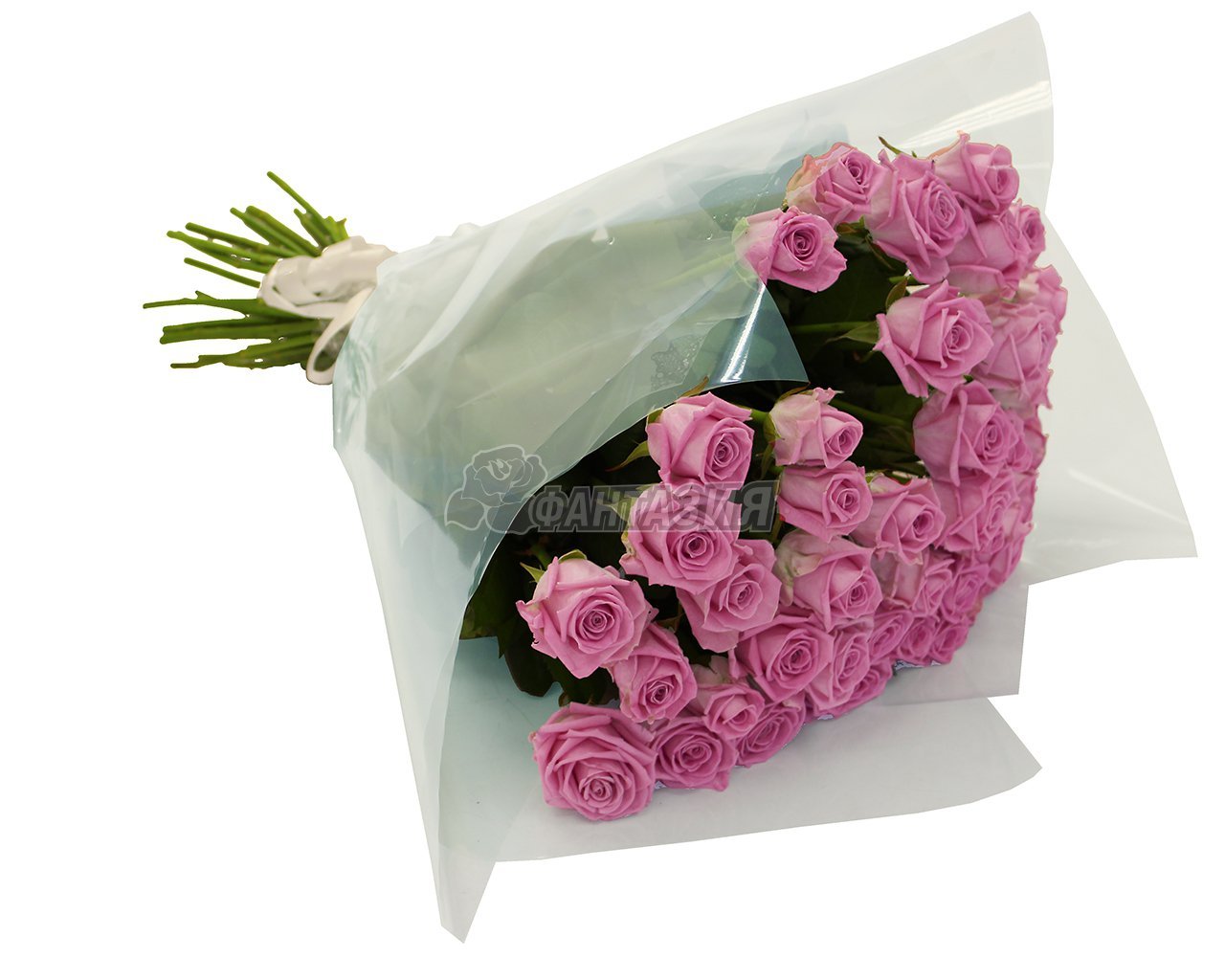 Букет роз в прозрачной упаковке - 66 фото